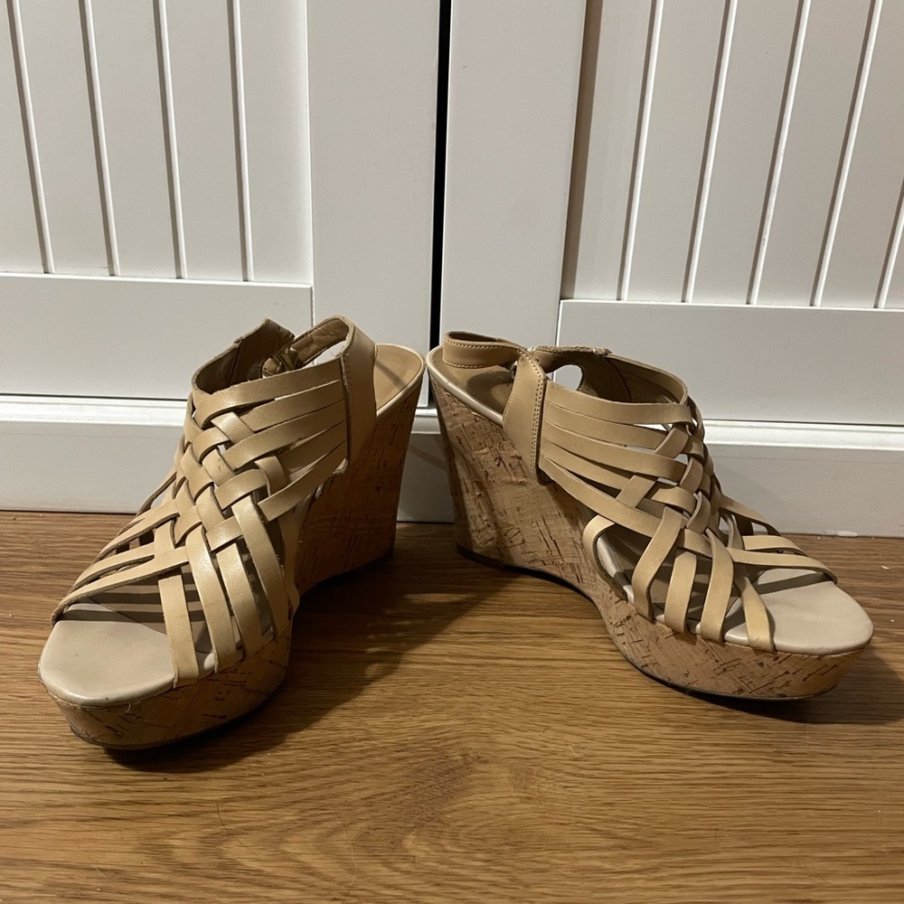 Brown sandal wedges